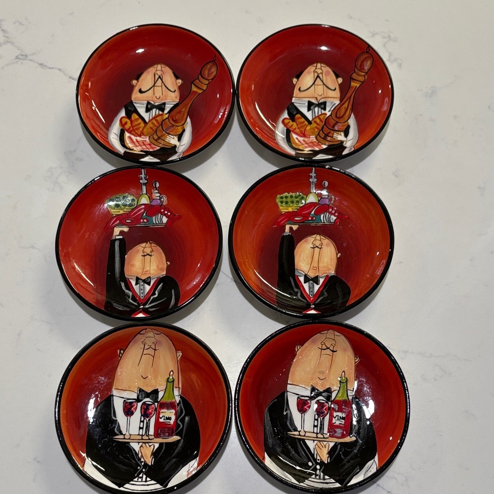 Certified International Red Chef Dinnerware Set 5 inch round
